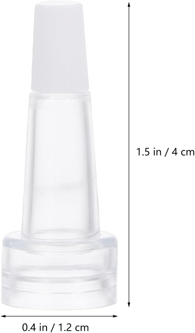 100pcs Essence Bottle Caps Transparent Plastic Vial Bottle Caps for Serum Oil Liquid Storage Use 1.57 X 0.47 in