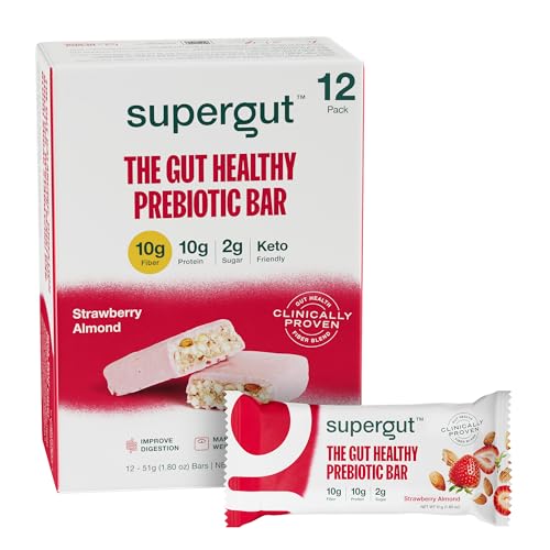 46% coupon - Supergut GLP-1 Boosting Prebiotic Bars, Strawberry Almond, 12ct