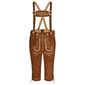 TR Martha Premium leren kniebroek voor heren – elegante klederdrachtbroek maat 40-60 – lange klederdrachtbroek met…