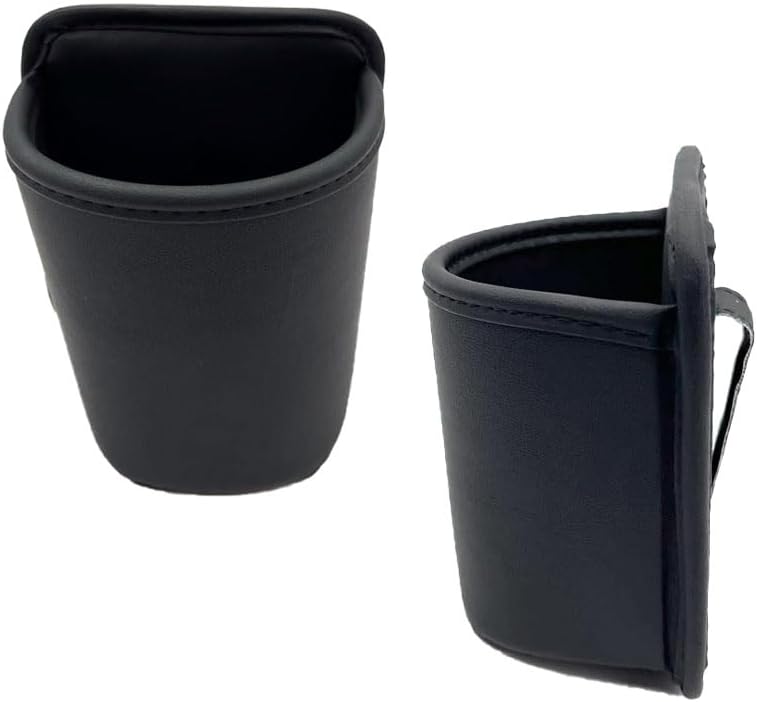 JAVOedge 2 Pack Black Small Car Storage Holder for Pens, Coins, Cash, Fits in Cup Holder