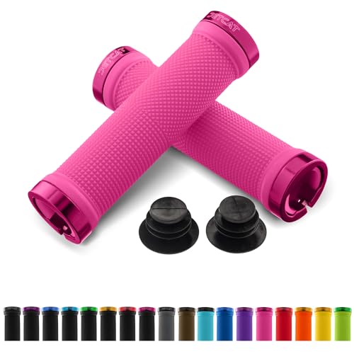 JETCAT Poignées Vélo VTT, Poignées Guidon Vélo, Grips VTT Lock-on, Poignées MTB BMX Vélo Électrique, Grips Antidérapants pour Guidon Vélo Adulte et...