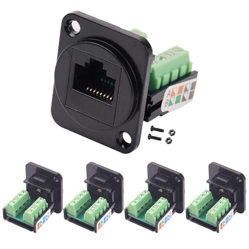 Connecteur Cat5E à montage sur panneau RJ45 femelle bloc de jonction sans soudure