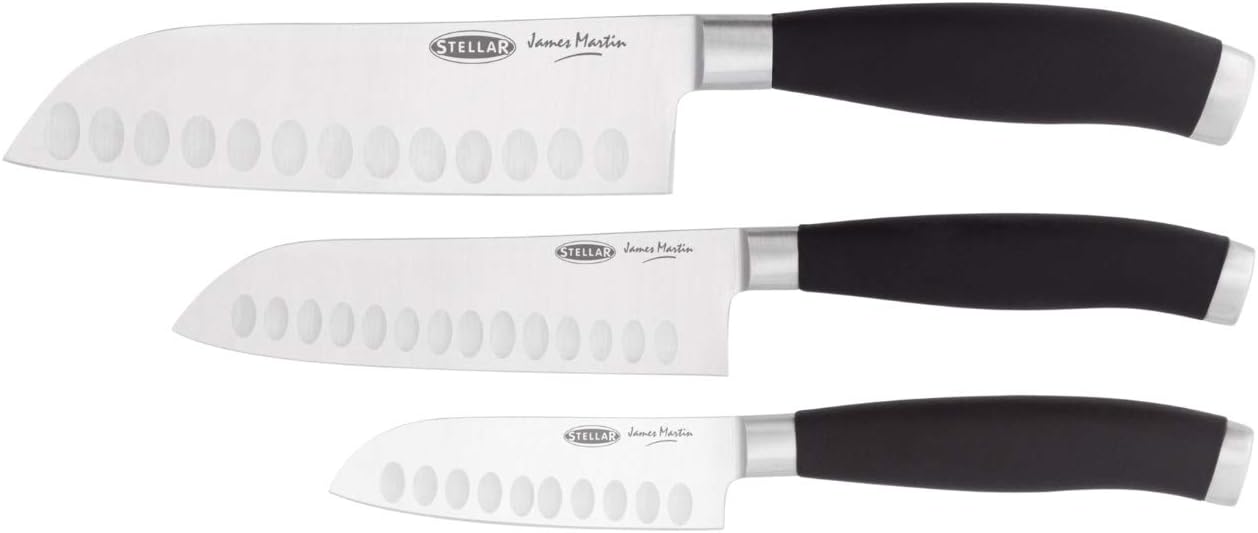 Stellar James Martin 3 Piece Santoku Knife Set