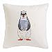Reifen-Markt Kissenbezug 40x40cm SÜSSER Pinguin IN Matrosen UNIFORM Pinguine Vogel SEEVOGEL SEEVÖGEL PINGUINARTEN aus Mikrofaser in Weiß