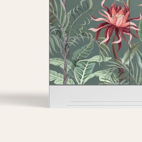 Image of Interio by Godrej Slimline 3-Door Digital Printed Steel Almirah (Enchanted Forest Tree Mist), 1-Year Warranty, 1 Locker
