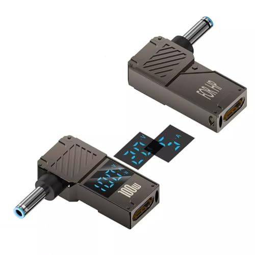 Image of ETZIN USB C to Smart Tip Connector 4.5 x 3.0mm for HP Laptops 100w PD Converter USB C to Smart Tip Connector