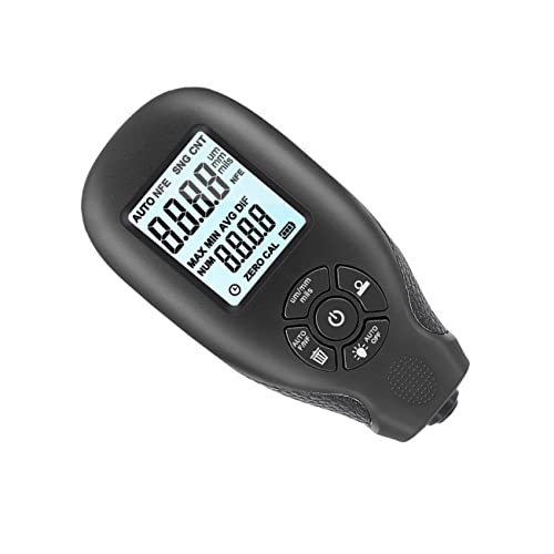 Medidor digital de espesor de recubrimiento para pintura de automóvil, calibre de espesor de pintura, medición precisa, herramienta electrónica negra compacta miniatura 1