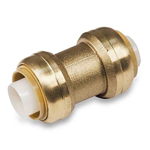 VENTRAL Push to Connect Fittings, 1pc Pack of 1/2 Inch Push To Connect Straight Coupling Connector for PEX, Copper, CPVC Pipe, Brass Plumbing Fitting with Stiffener, No Lead