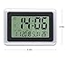 HeQiao Digital Clock Large Digital Wall Clock with Date, Time, Temperature & Alarm - Extra-Large LCD Display, Battery Operated, Perfect for Office, Kitchen, Bedroom, or Seniors (Silver/Black)