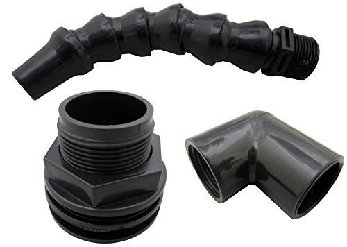 Kit de Retorno para Aquário Aquarium Masters com Bulkhead em PVC e Bico Ajustável 3/4" (1,9 cm)