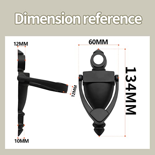 Sanato Black Door Knocker With Ul Listed Fire Proof Door Viewer,5 Inch Height (5" Height, Black) #TOP1