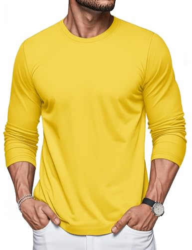 MAGCOMSEN Sweat Crew Neck Sudadera para Hombre Camiseta de Manga Larga