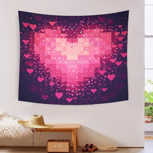 Tapisserie murale 3D Love Print en polyester doux pour salon 150x200 cm