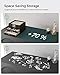 SONGMICS Jewelry Box with Glass Lid, 3-Layer Jewelry Organizer, 2 Drawers, for Big and Small Jewelry, Jewelry Storage, Christmas Gift, 8 x 9.1 x 5.3 Inches, Graphite Black and Silver UJBC239BK