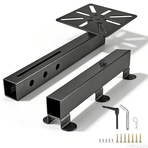 Mount Vise and Grinder- Table Mount and Hitch Mount 7.9 x 7.9 Mounting Plate DIY Installation Durable Hitch Accessories for Workbench & Mobile Use