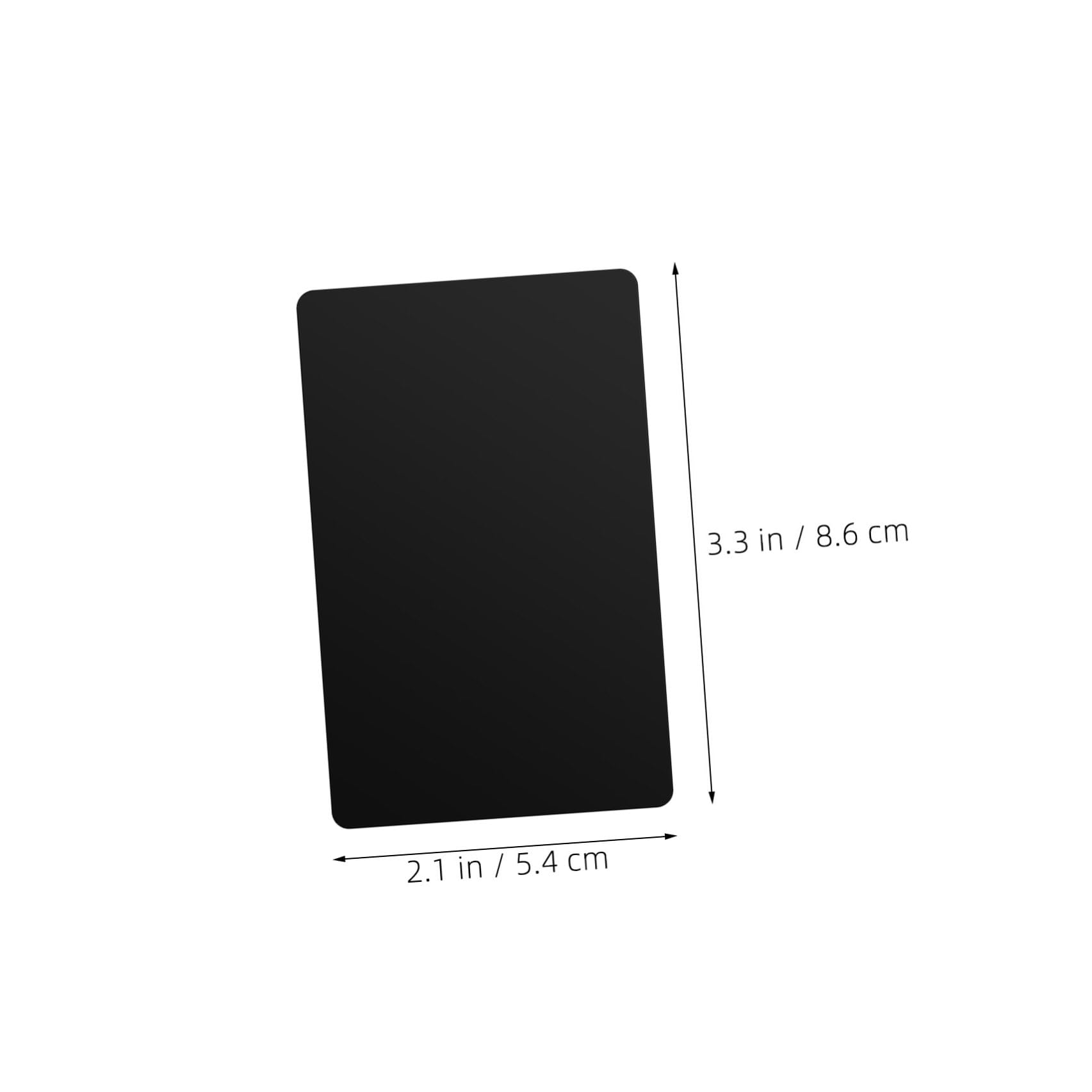 200 Tarjetas de Visita de Metal Negro para Grabado Láser, Calibración Ligera, Material Metálico para Oficina y Hogar, Tamaño 8,5 X 5,4 Cm