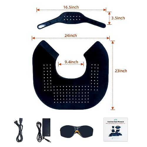 Utk Red Light Therapy For Neck And Shoulder Pain Relief, 4 In 1 Upgraded Led Lights, 3 * 660Nm＆ 1 * 850Nm Red And Near Infrared Therapy For Neck, Shoulders And Upper Back To Eliminate Inflammation #TOP7
