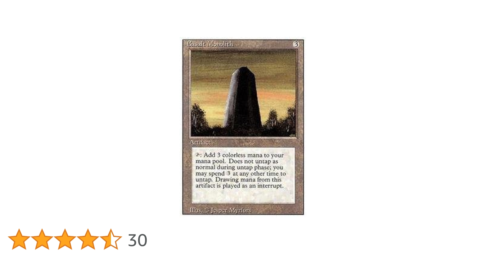 玄武岩のモノリス/Basalt Monolith BGS9 [LEB] MTG Basalt Monolith - Revised Edition - Magic: The Gathering
