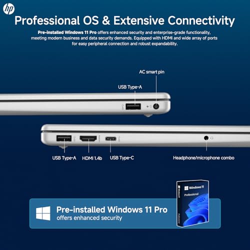 Image of HP 15.6 inch 2026 Touchscreen Laptop, Intel 13th Gen 10-Core i7-1355U(Up to 5.0GHz), 16 GB DDR4 RAM, 512 GB SSD, Intel Iris Xe Graphics, Copilot AI, Wi-Fi 6, Windows 11 Pro, for Business & Student