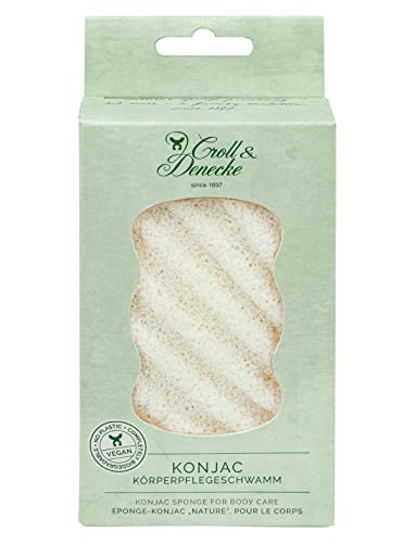 Croll & Denecke Eponge Konjac Naturelle pour le Corps - Blanc