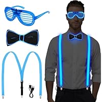 Hysagtek Juego de tirantes luminosos para hombre - 3 piezas