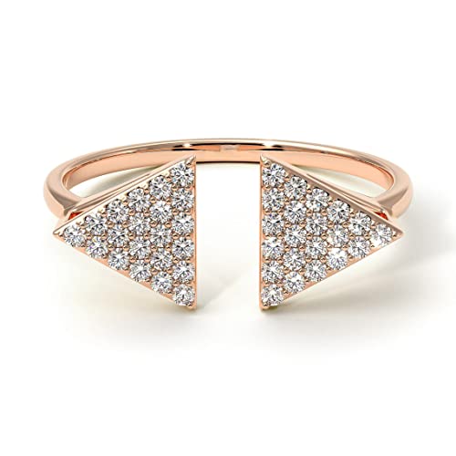 Bague onyx noir et zircone triangle, le bijou empilable parfait du quotidien aux mariages