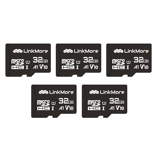 Tarjeta micro SDHC de 32 GB LinkMore XV11 UHS-I U1 Clase 10 con adaptador SD pack 5
