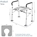 Raised Toilet Seat 400lbs, Toilet Seat Risers for Seniors, Handicap Elevated Toilet Seat with Handles & Padded Seat, Commode Chair with Adjustable Height & Width, for Elderly, Pregnant, Fit Any Toilet