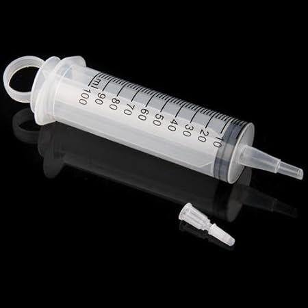 Ecloud Shop® 2 Pieces Jeringa Medidora/Dosificador/Jeringuilla 100mL Reutilizable