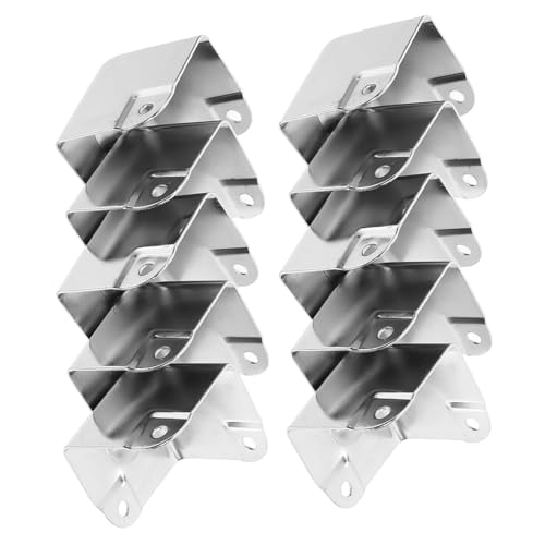 PRETYZOOM 10pcs Safety Corner Guards Sturdy Metal Furniture Corner Protectors Edge Bumpers for Tables