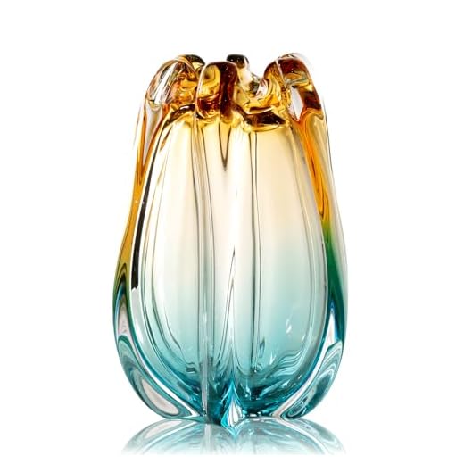 Hand Blown Glass Flower Vase