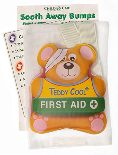 Teddy Cool ® - Comprima caliente y fría reutilizable para niños, imprescindible para tu kit de primeros auxilios, paquete de hielo para niños (rosa)