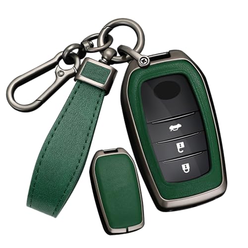 トヨタ向けの スマート キーケース キーホルダー キー保護 toyota 新型ハリアー 80系 ヤリスクロス ハイラックス ランドクルーザー200系等に適用 高級 ABS 落ちにく 傷 防止 オシャレ グリーン