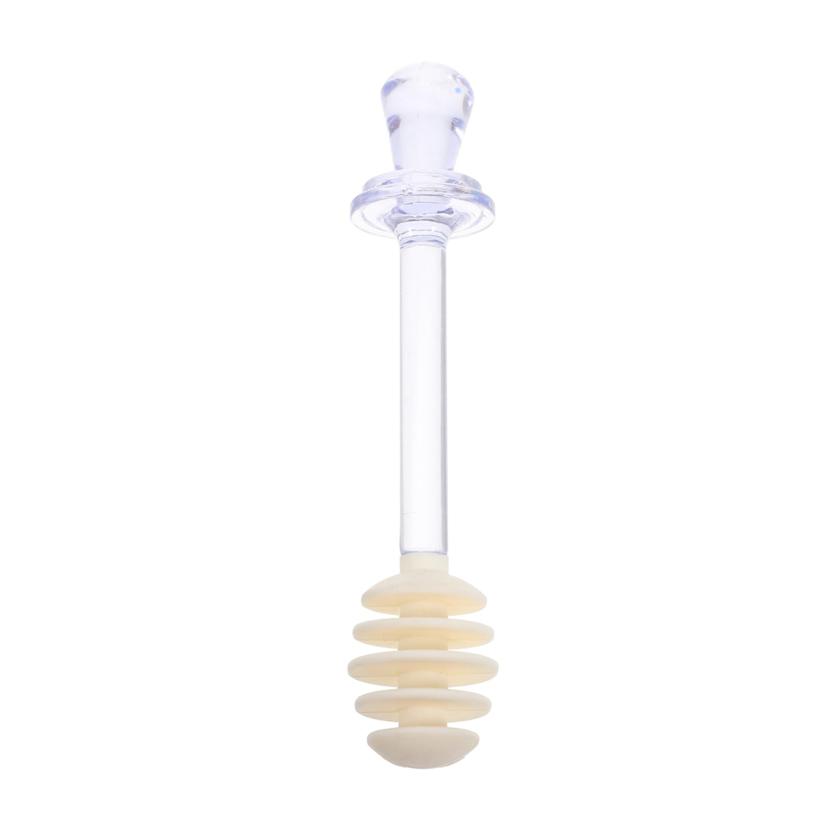 LABRIMP 1pc Plastic Honey Dipper Stir Stick Creative Syrup Stirrer with Groove Design for Easy Honey Collection and More Random Color