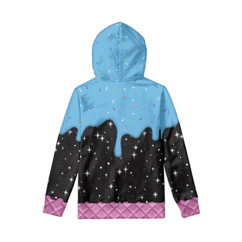 Image of Coloranimal Unisex Girls and Boys Long Sleeve Hoodies Hoody Athletic Pullover Sweatshirts Tops Age 6-16year