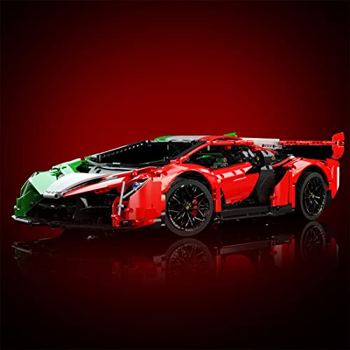 AMOC Technik Statische Version Sportwagen Baukasten für Lamborghini, 3611 Teile+ 1:8 Sportwagen Bauset, Kompatibel mit… – Bild 5