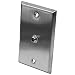 Seismic Audio - SA-PLATE16 - Stainless Steel Wall Plate - One 1/4" TS Mono Jack - Cable Installation