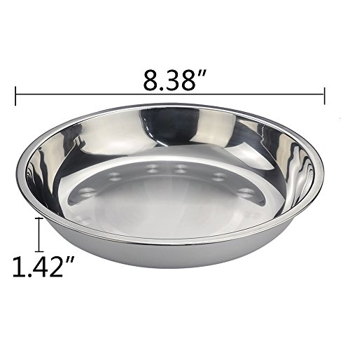 Morcte Stainless Steel Round Plates Dish Set For Dinner Plate, Outdoor Camping, Bbq, Set Of 4 #TOP2