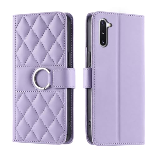 Housse Samsung Note 10 Asuwish antichoc pliable en cuir violet avec support