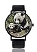 Panda Baby Fashion Damen Armbanduhr Quarz Edelstahl Lederarmband Casual Watch
