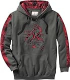 Legendary Whitetails Men's Standard Camo Plaid Outfitter Hoodie, Charcoal, XX-Large