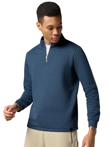 Image of XYXX IntelliSmooth Pulse Relaxed Fit Half-Zip Sweatshirt For Men