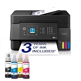 Epson EcoTank ET-4900 | Home & Small Office Use | Wi-Fi & Ethernet | A4 | Print, Copy, Scan, Fax | LCD screen | 30-Page Auto Document Feeder | Compact | Includes Up To 3 Years of Ink