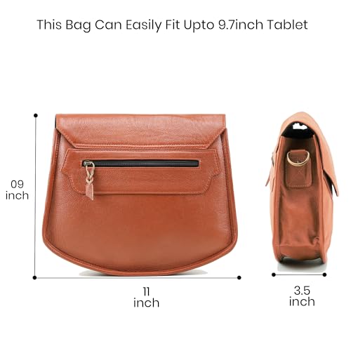 Handmade World NDM Soft Leather Womens Flapover Crossbody The Grace with Adjustable Strap & Overflap Ladies Travel Purse2