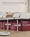 VASAGLE Bett 140 x 200 cm, Gästebett mit Aufbewahrungsregalen, Doppelbett, Bettgestell aus Metall, Bettrahmen, Metallbett, einfache Montage, klassikschwarz RMB094B01