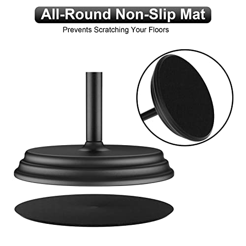 Kasunto Toilet Paper Holder With Rustproof, Metal Free Standing Toilet Paper Stand Storage For Bathroom, Tissue Paper Roll Holder For Bathroom Accessories (Black) #TOP3