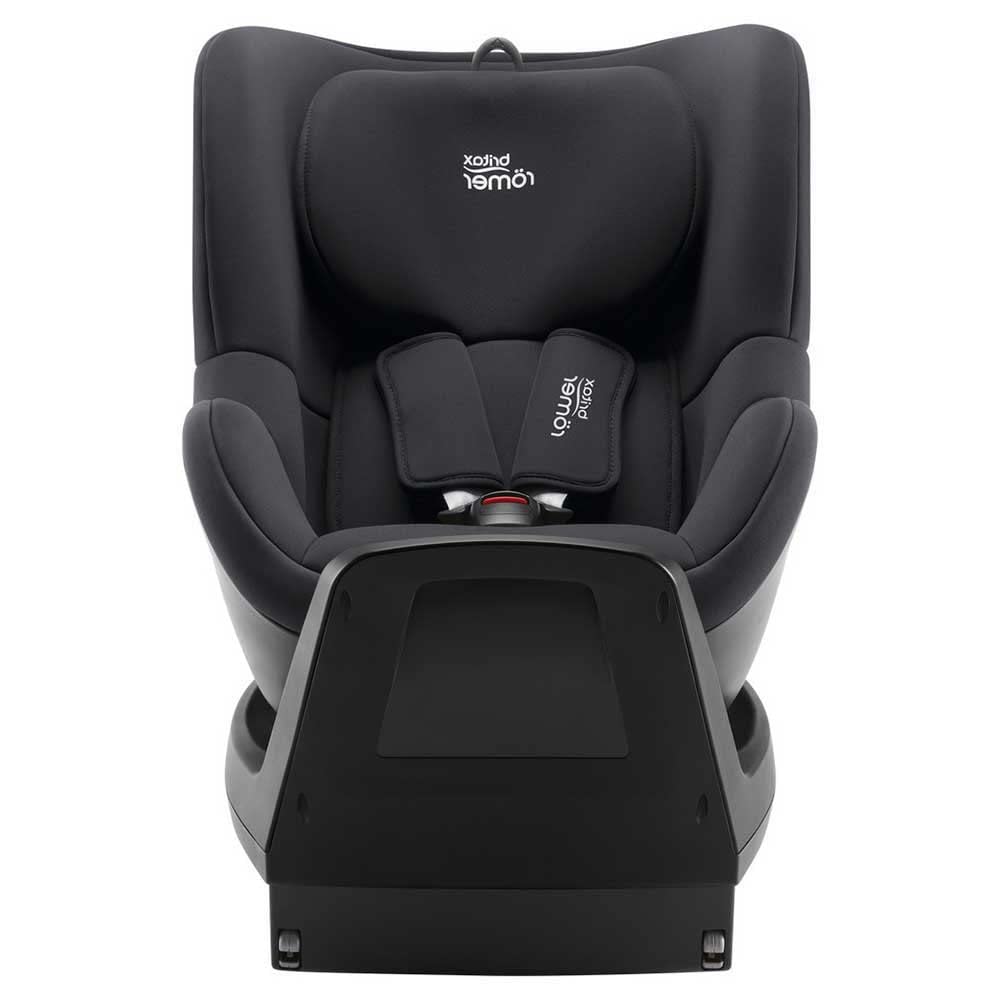 BRITAX RÖMER Reboarder DUALFIX PLUS, w zestawie wkładka dla noworodka i ISOFIX, dla dzieci w wieku 40-105 cm (i-Size), narodziny - 4 lata, Midnight Grey