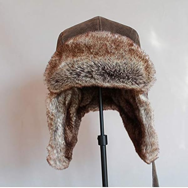 Winter Hoed Mannen Vrouwen Pilot Bomber Trapper Hoed Zachte Faux Fur Leer Sneeuw Cap Oorkleppen Koud Proof Outdoor Ski Skullies Cap mooi