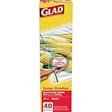 GLAD Plastic Bags for Food Storage with Zipper, Gallon Disposable Food Storage Bag, , 40 Count (Pack of 9)