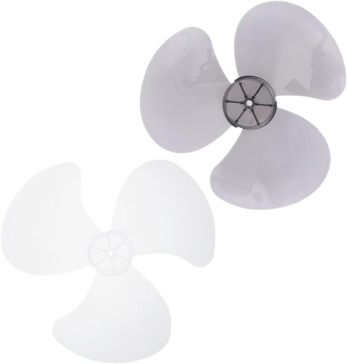 Ipetboom 2pcs Replacement Fan Blades for Wall and Pedestal Fans in Translucent Gray and White Easy Install Safe Edges for Home Use